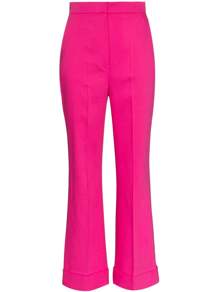 Iana flared silk blend trousers