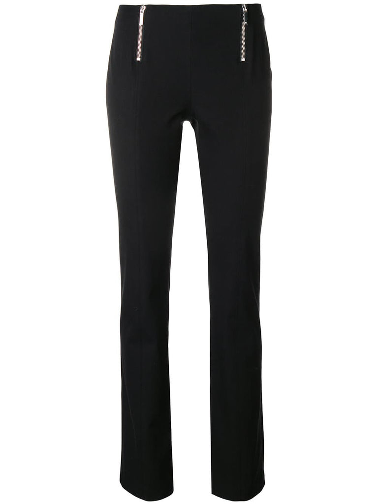 zipped skinny trousers