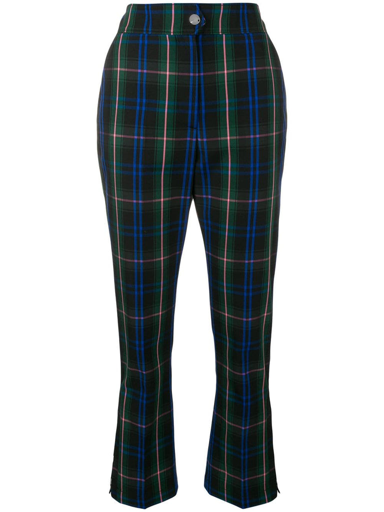 cropped tartan trousers