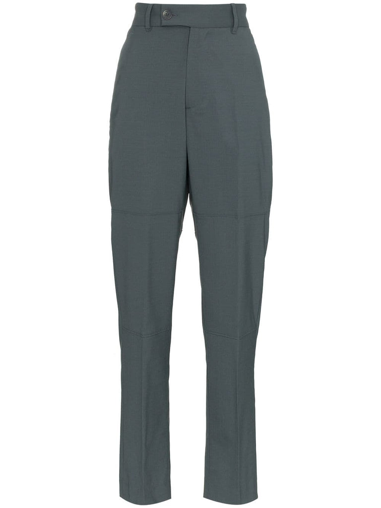 tailored slim leg wool blend trousers