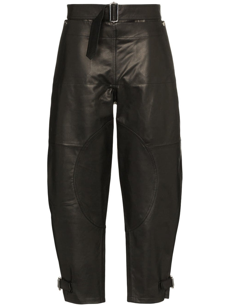 fold front belted utility trousers