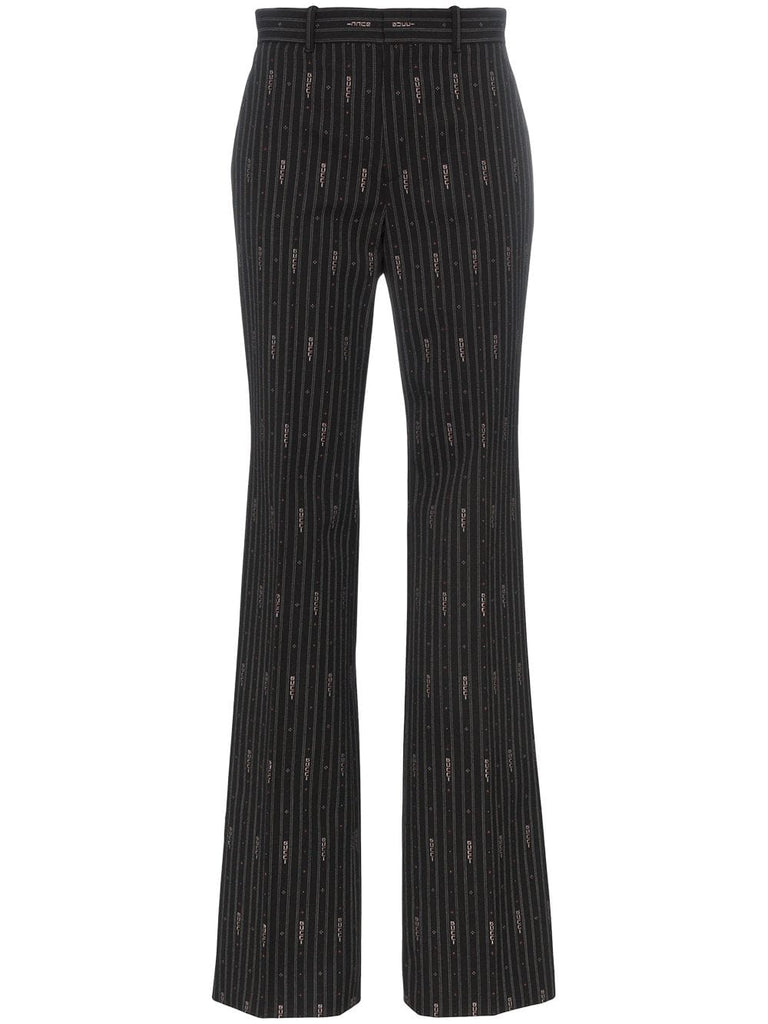 slim fit pin stripe trousers