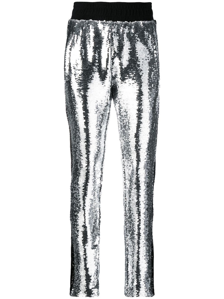 sequinned skinny trousers