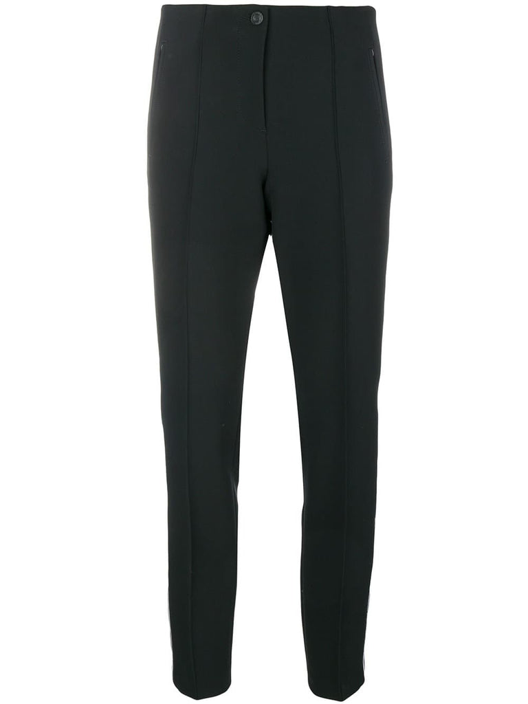 side stripe cigarette trousers