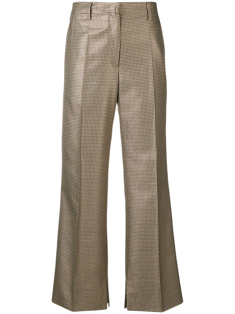 flared cropped trousers