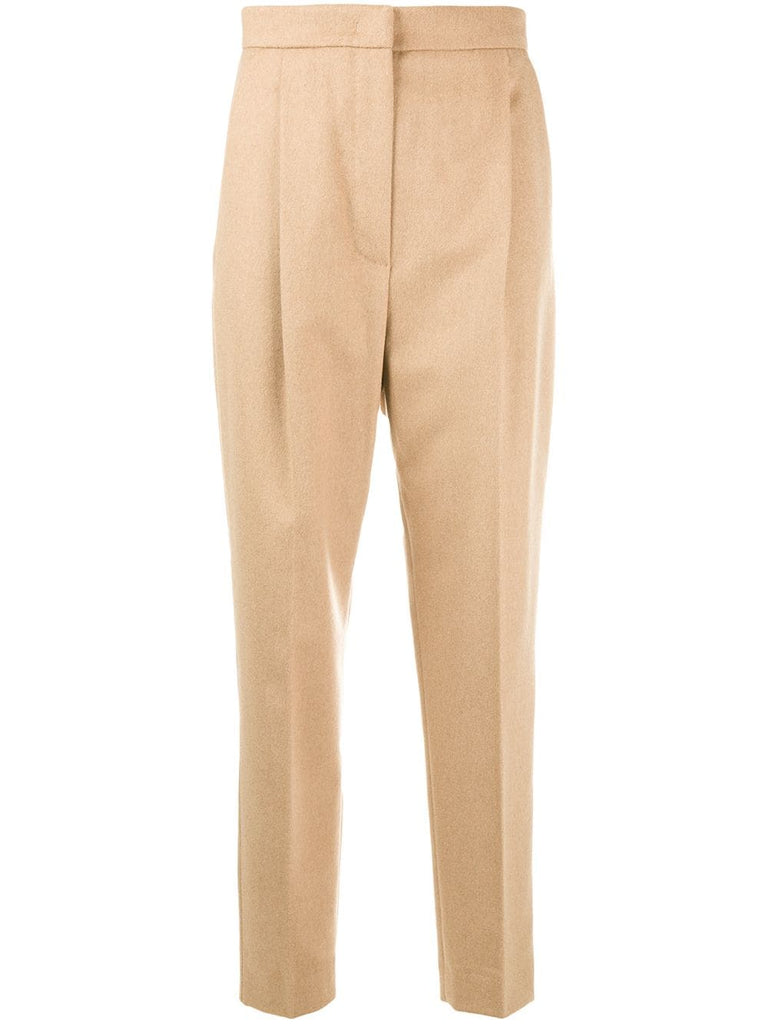 high-waisted trousers