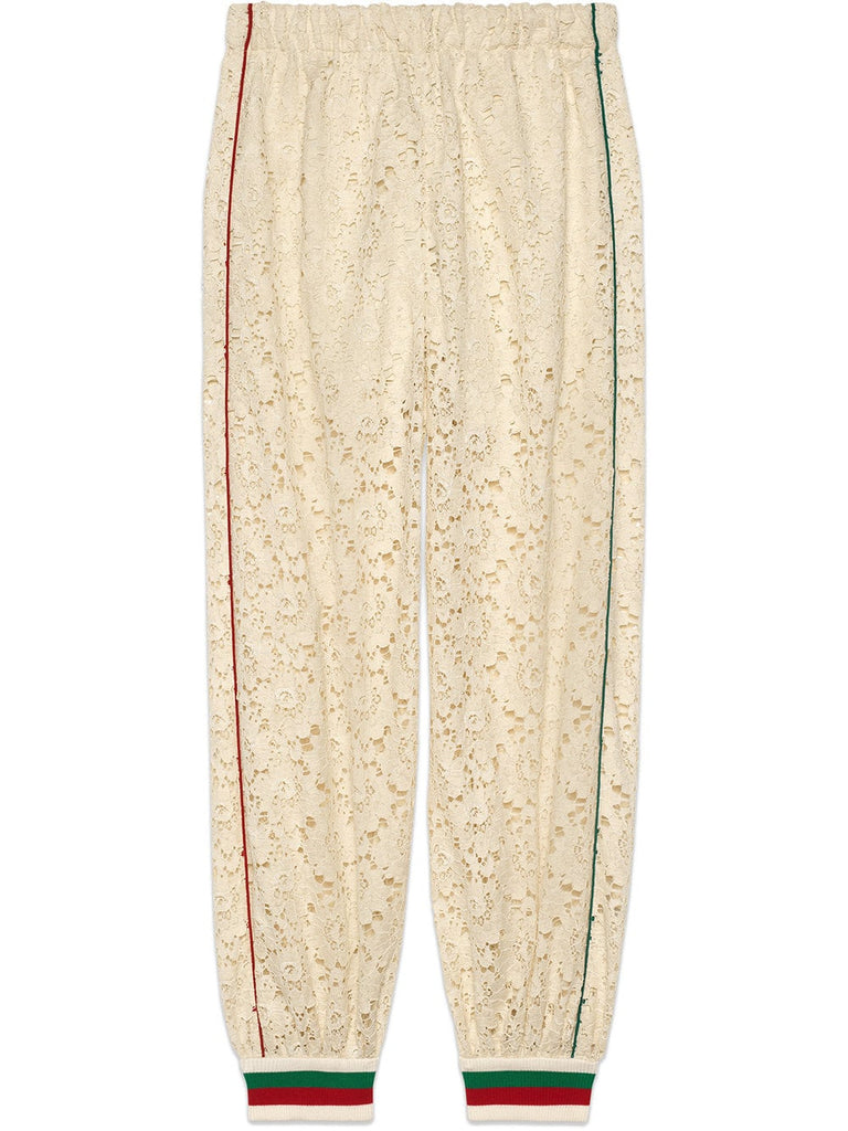 Flower lace jogging pant