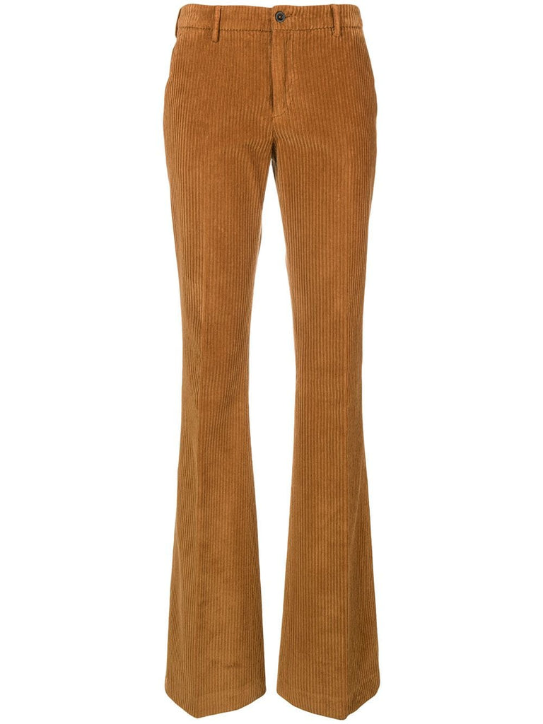 corduroy flared trousers