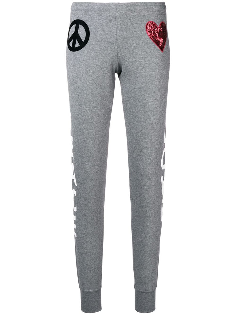 peace and love track pants