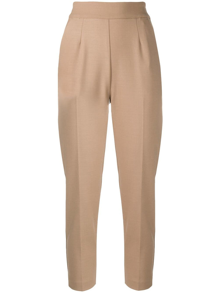 high-waist cropped trousers