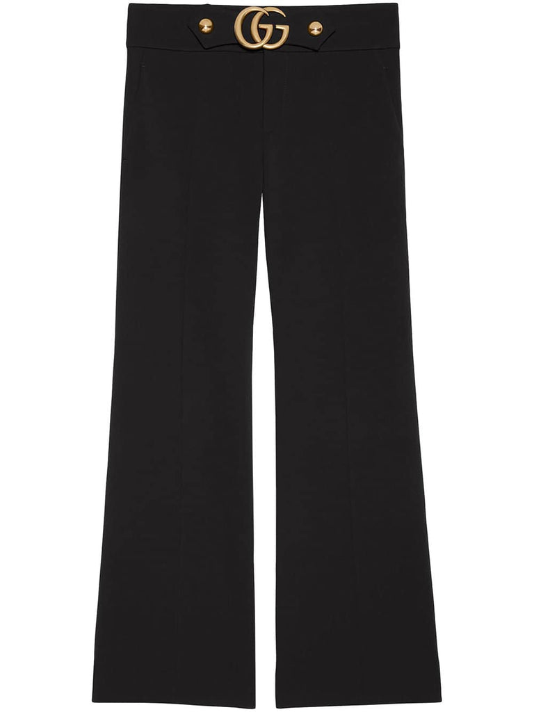 Stretch viscose pant with Double G