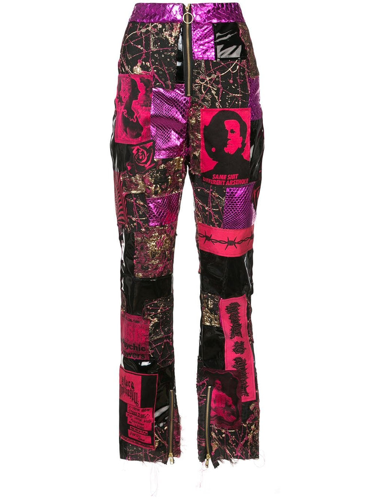 patchwork punk trousers