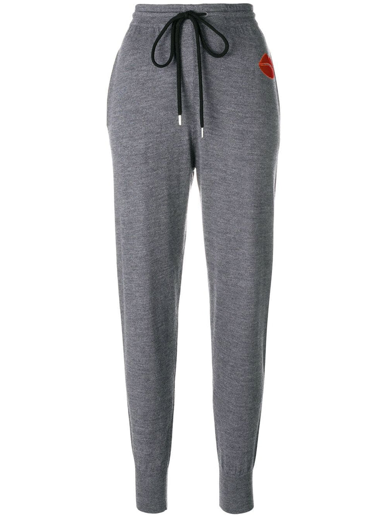 lip patch track pants