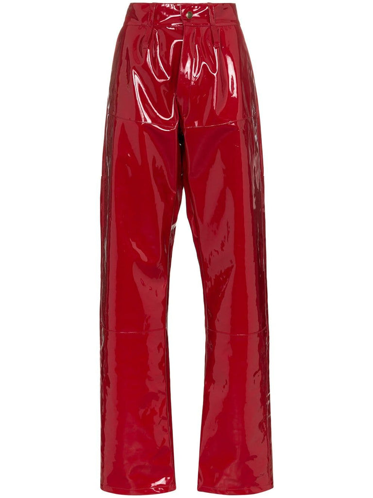 x Browns Marie high-waisted vinyl trousers