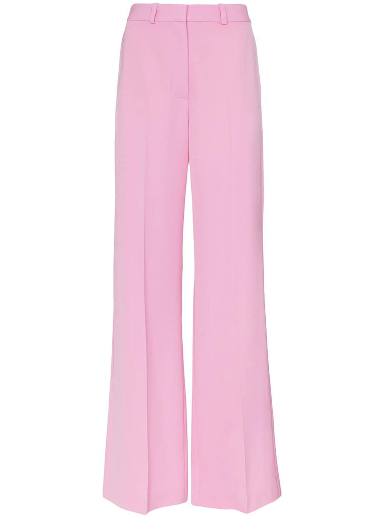 slit hem tailored wool trousers