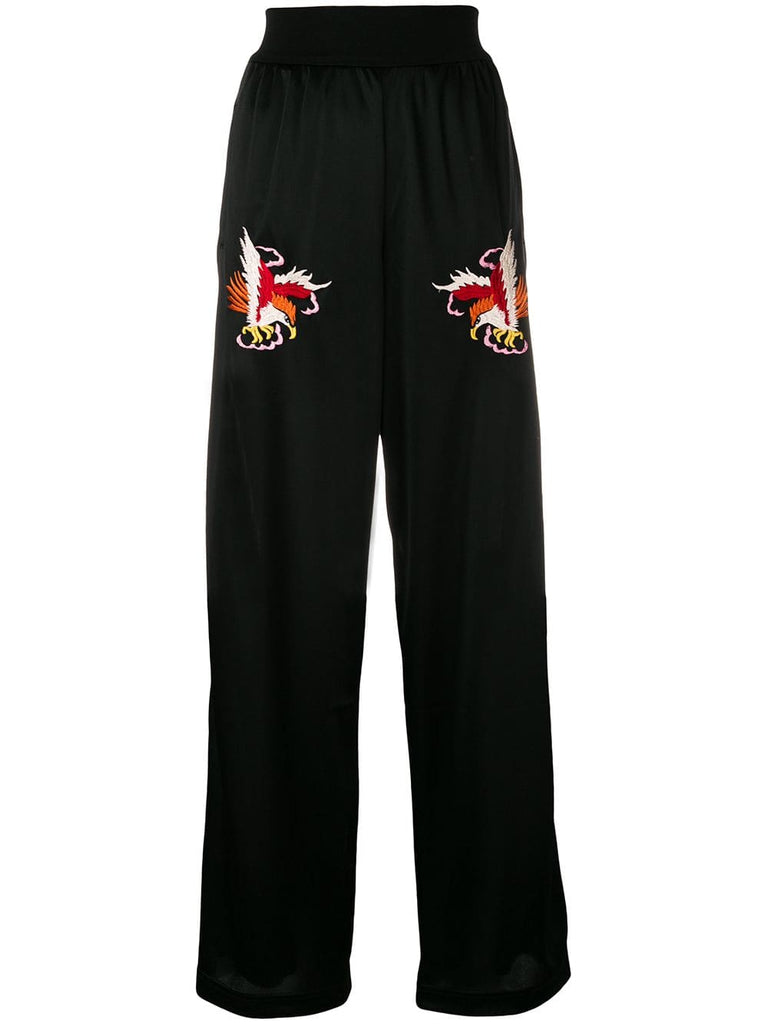 embroidered flared trousers