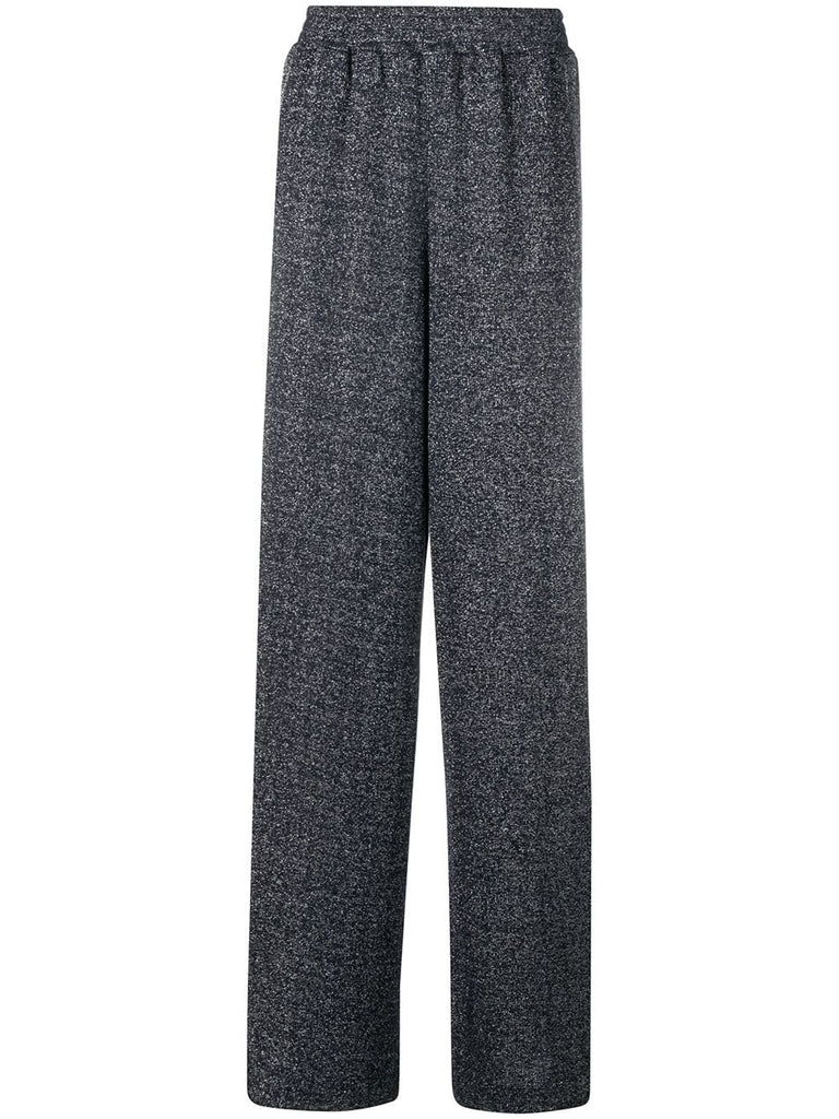 lurex wide leg trousers