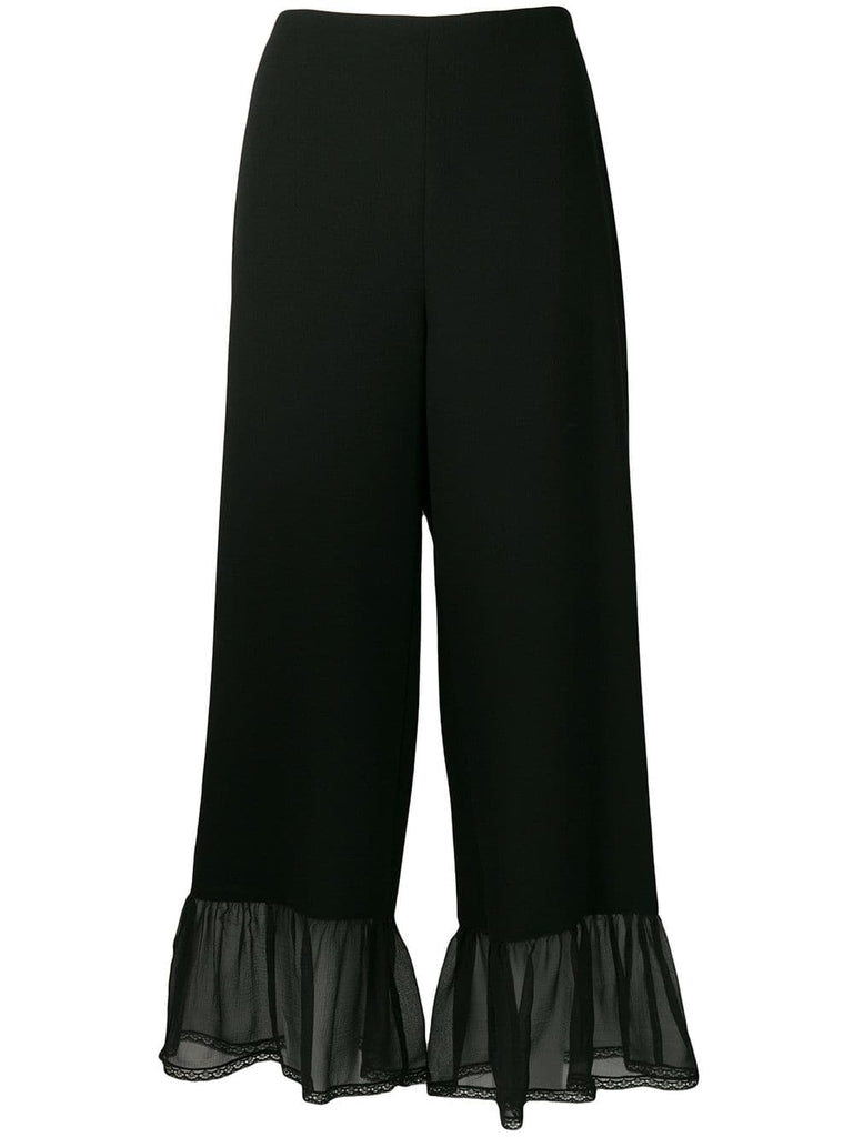 sheer panel palazzo pants