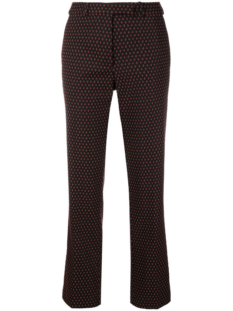 jacquard chino trousers