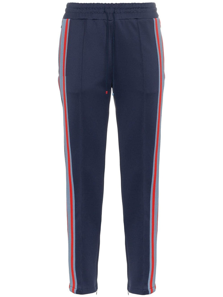 navy side stripe track pants