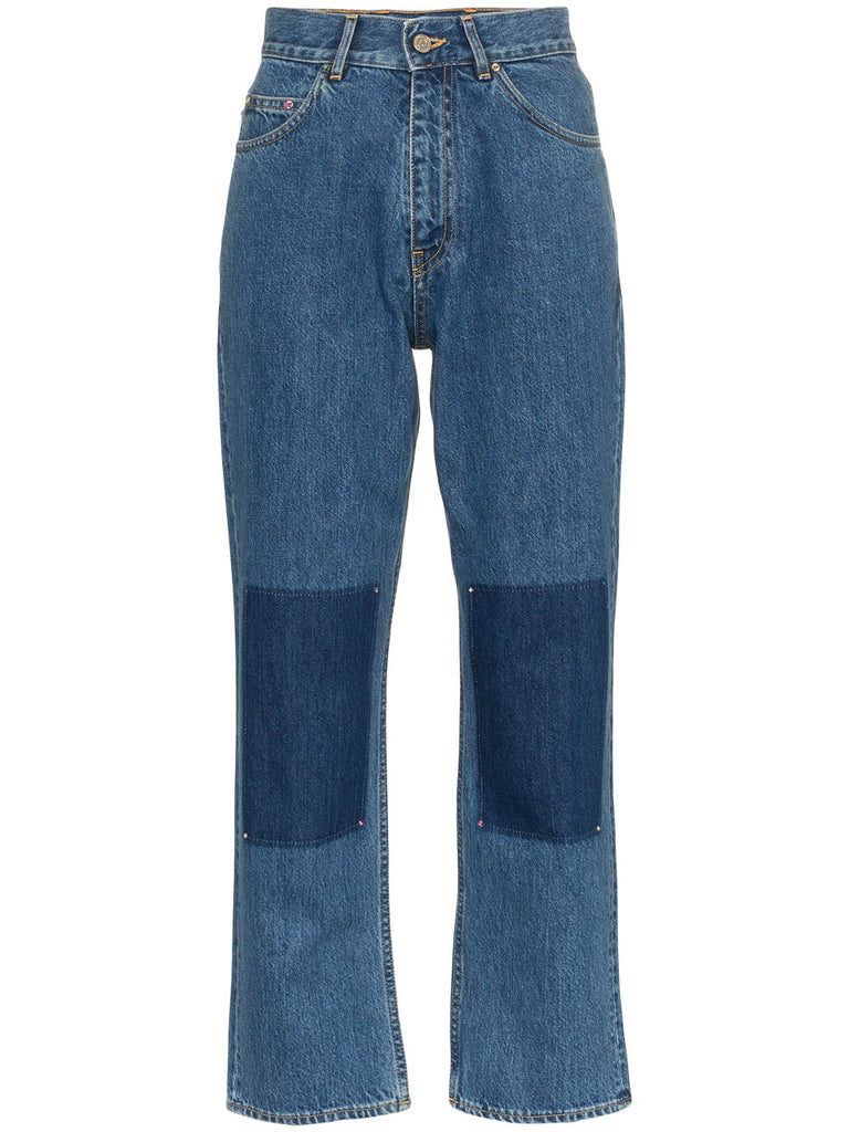 Komo' high-waisted panel detail jeans