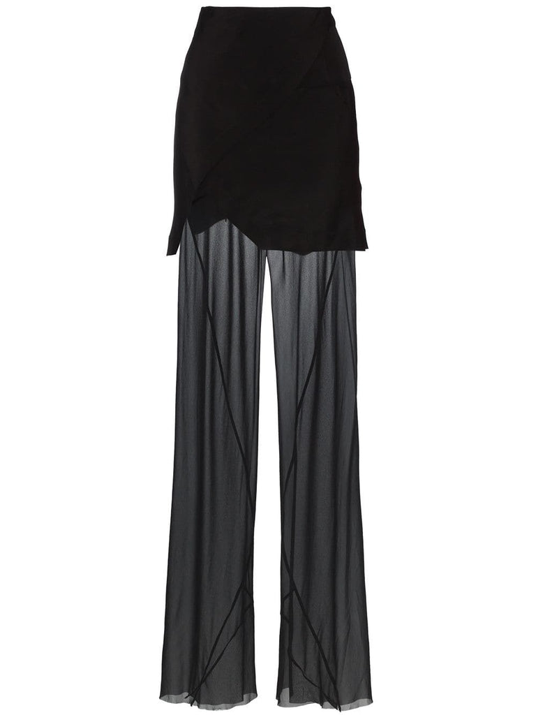 layered sheer trousers