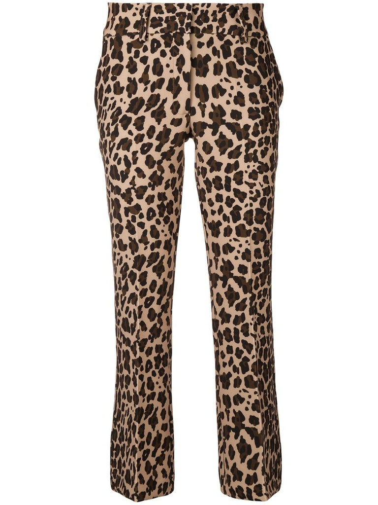 cropped leopard print trousers