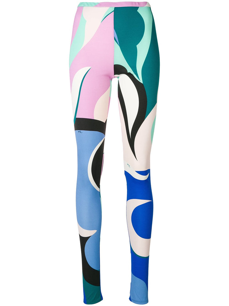 abstract print leggings