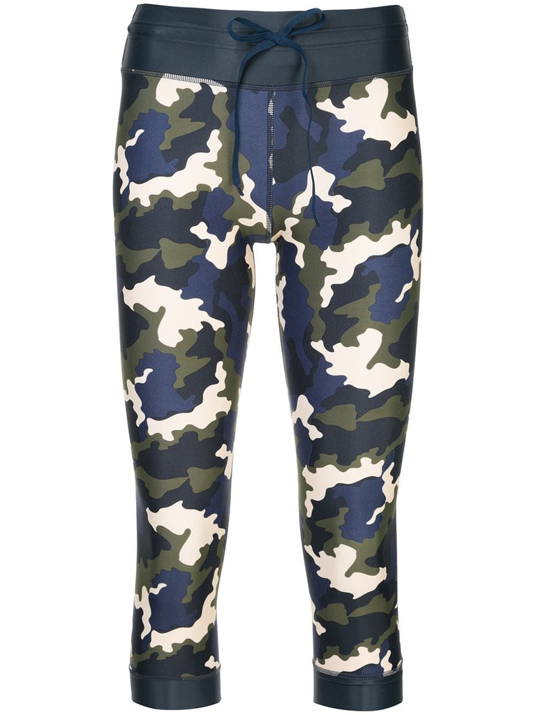 camouflage print cropped leggings