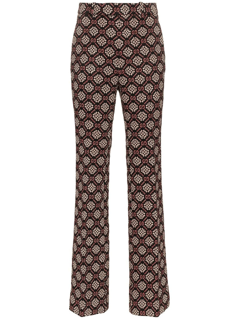 GG diamond wool trousers