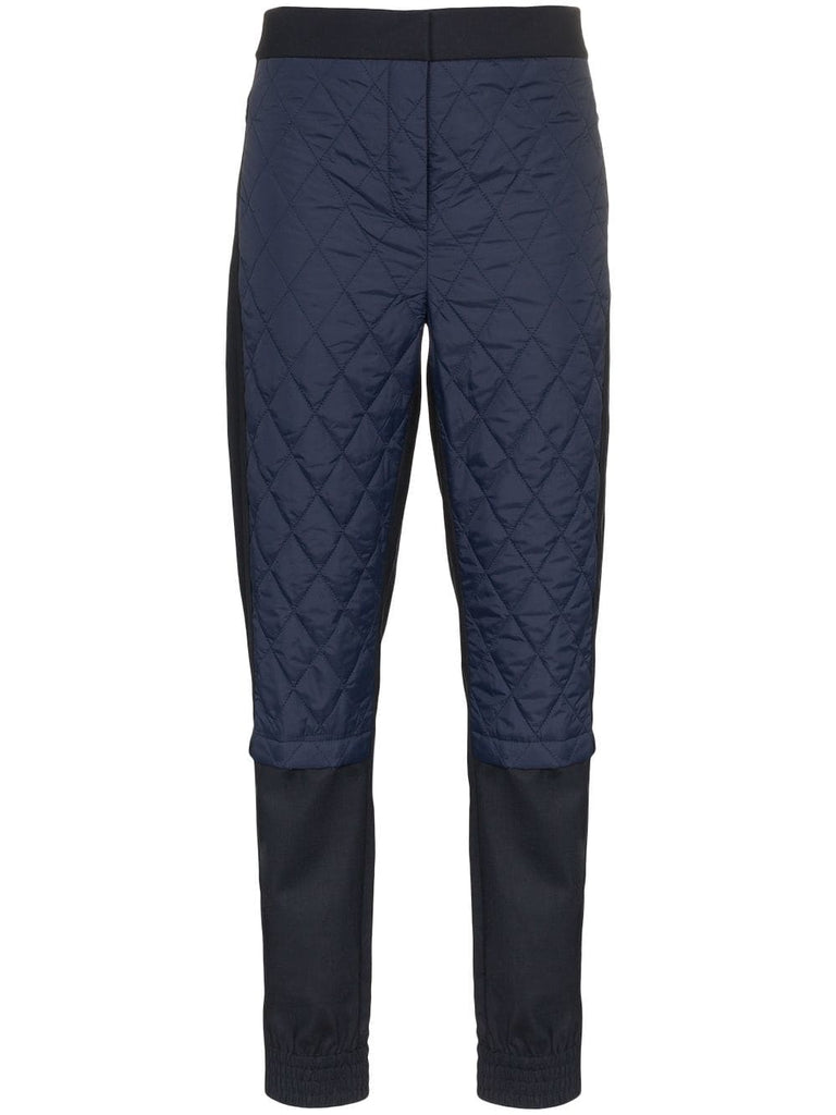 quilted jogger trousers