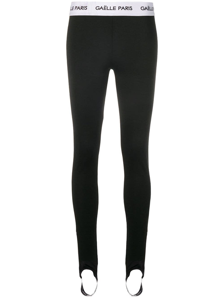 waistband logo stirrup leggings