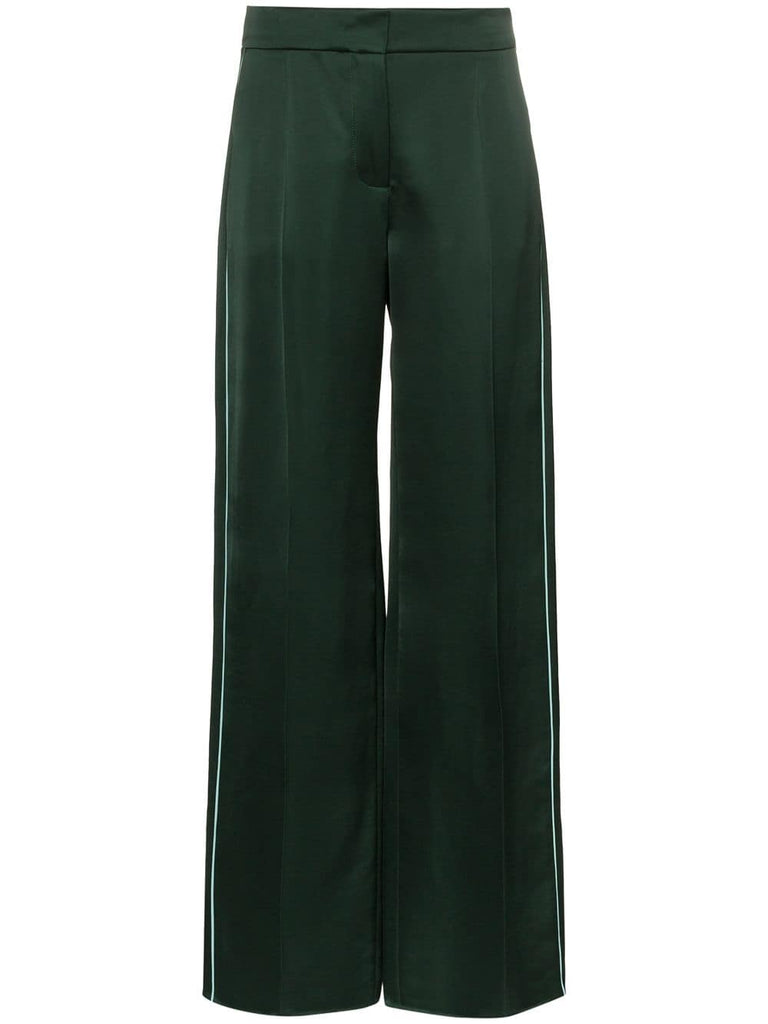 flared satin trousers