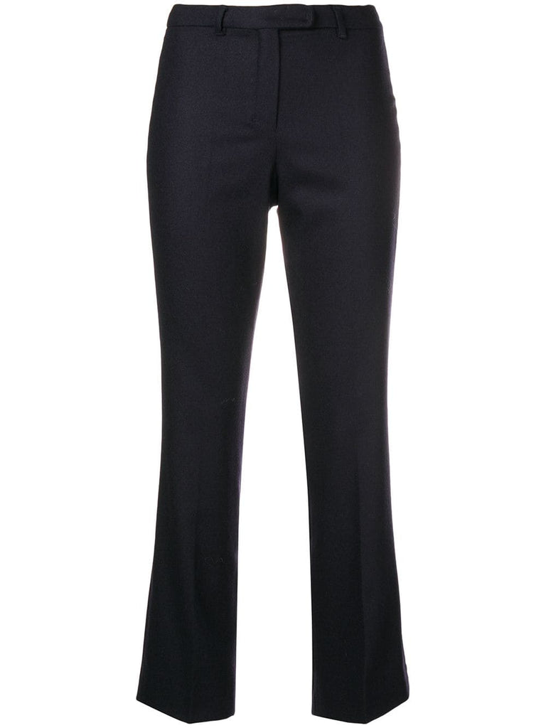 straight cut trousers