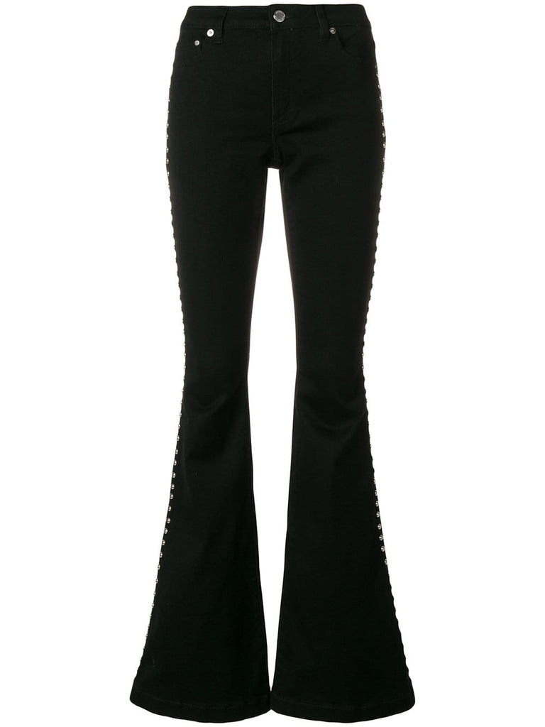 flared stud trousers