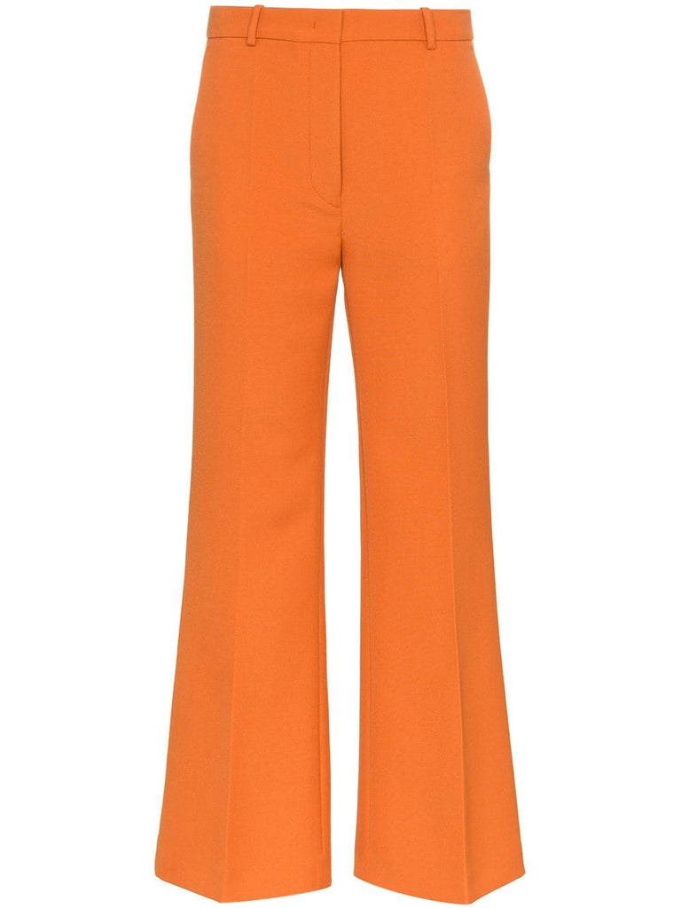 Rhone flared and wide leg wool trousers