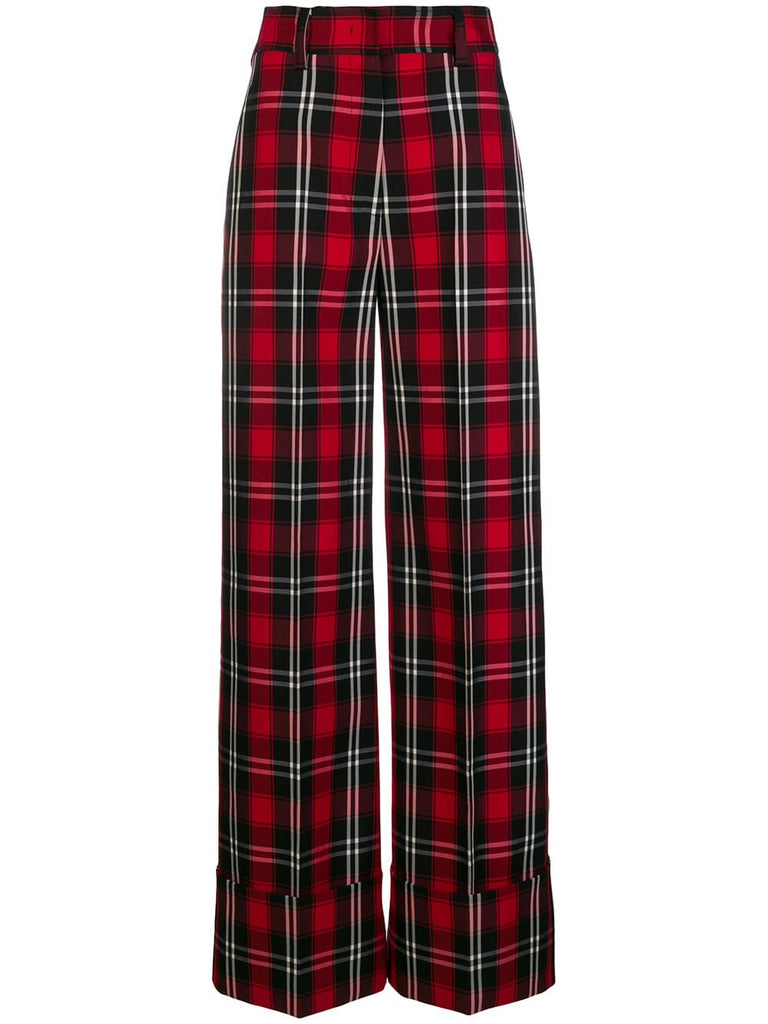 checked palazzo pants