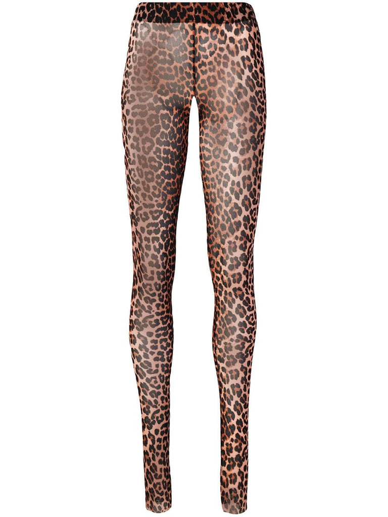 leopard print fitted leggings