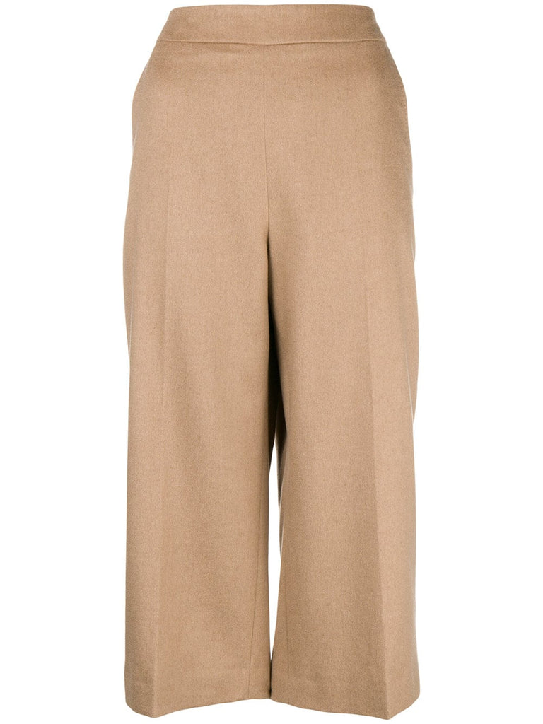 camel hair culottes