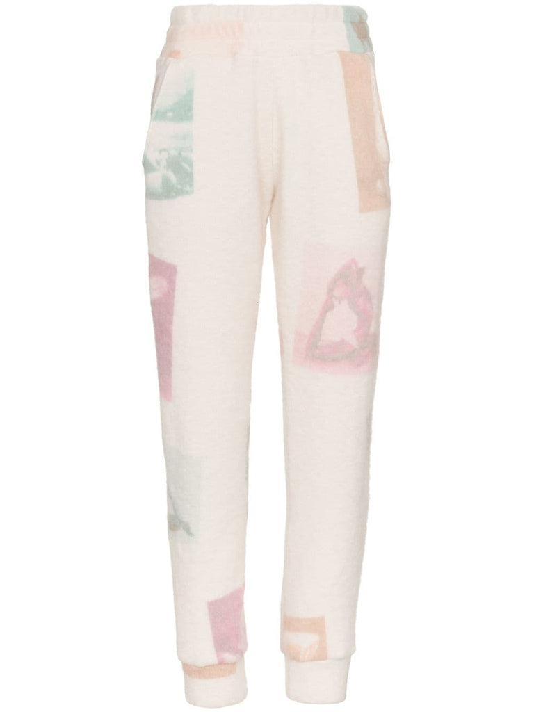 Technicolour Yogis print cashmere blend track pants