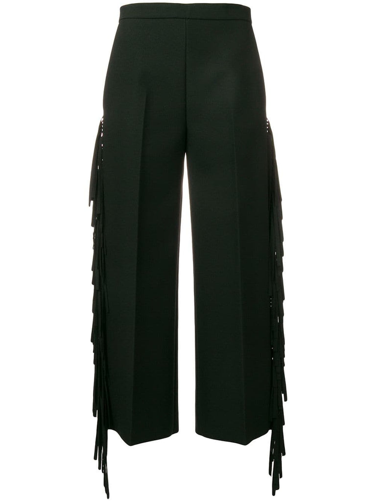 fringe cropped trousers