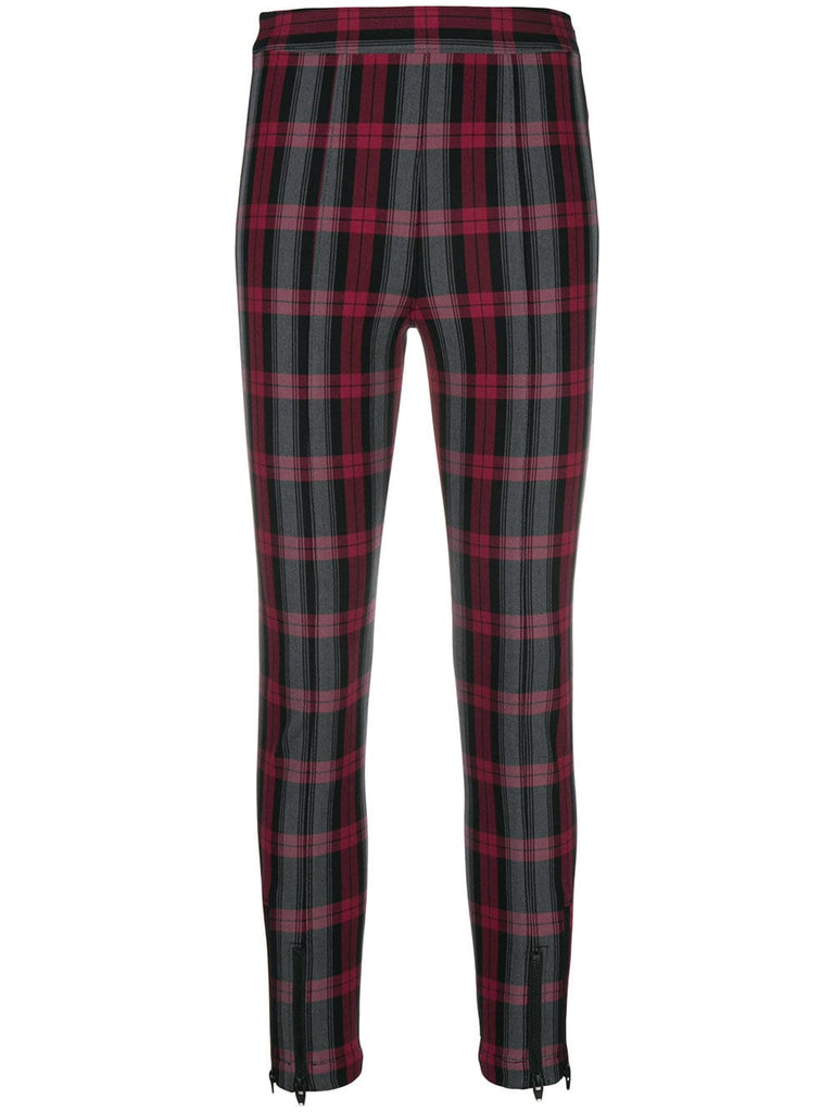 tartan skinny-fit leggings