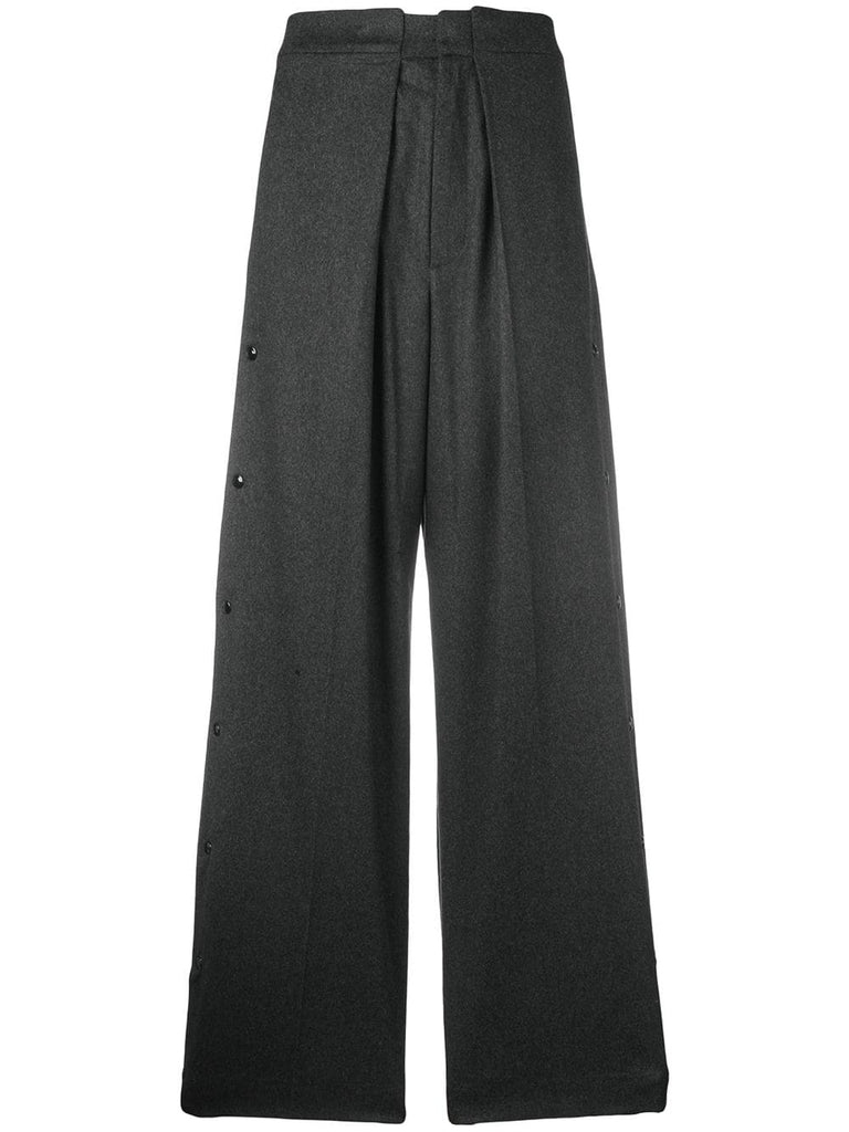 snap button palazzo pants