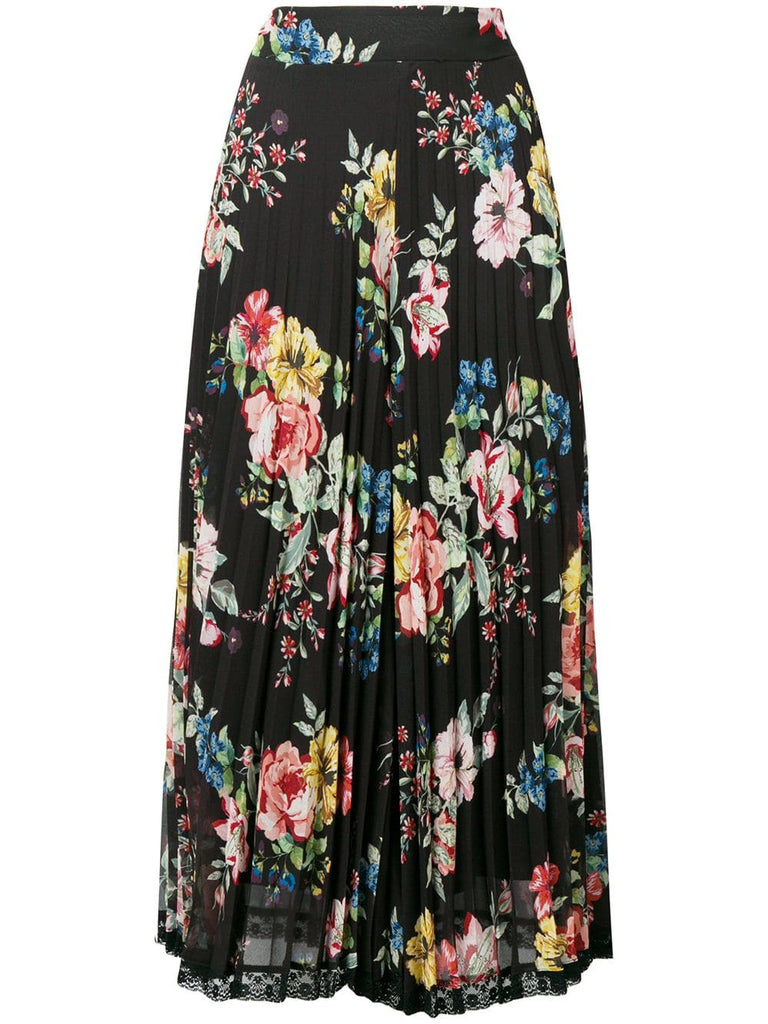 floral pleated culottes