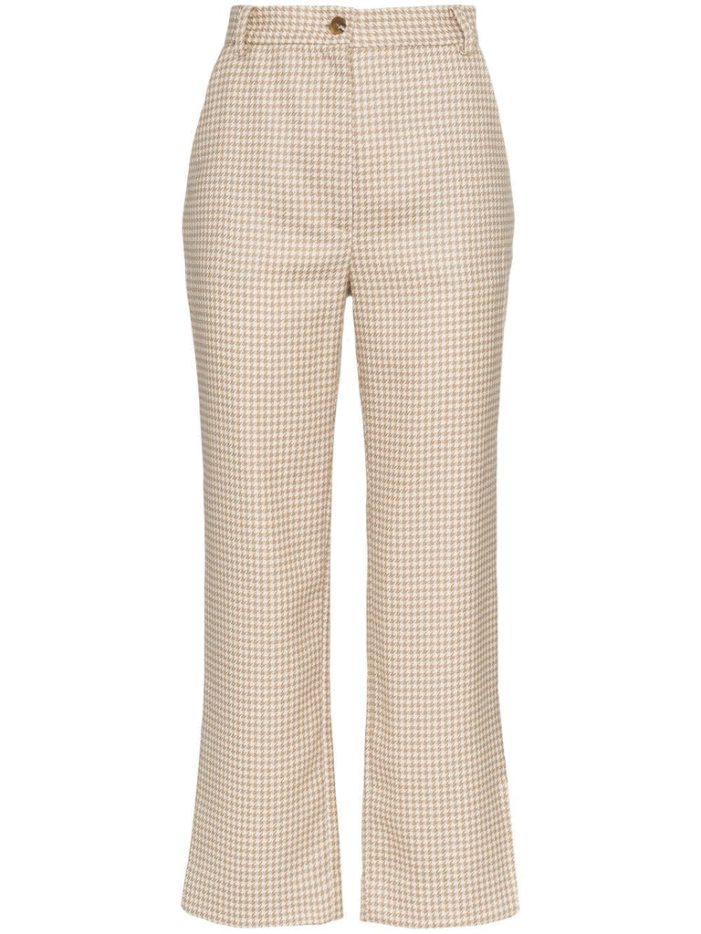 willow houndstooth wool trousers