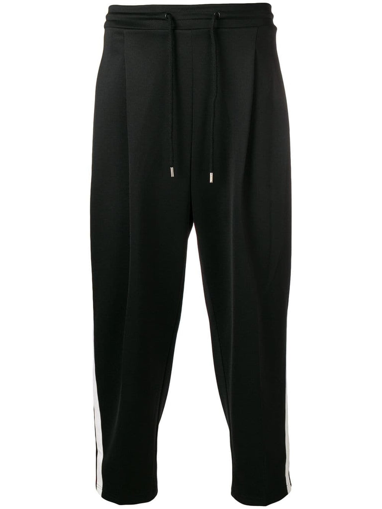 contrast cropped track pants