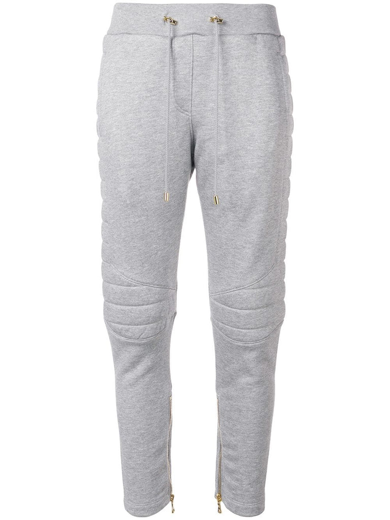 padded slim-fit track pants