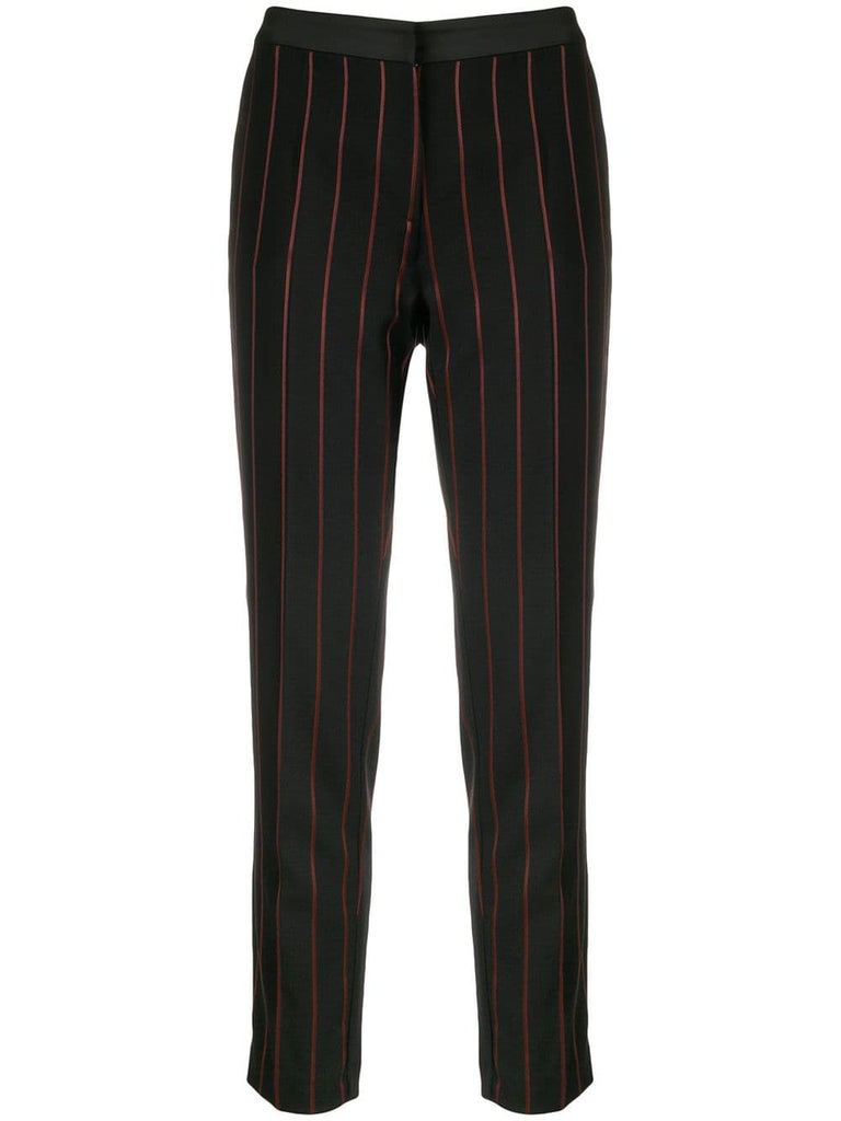 pinstripe skinny trousers