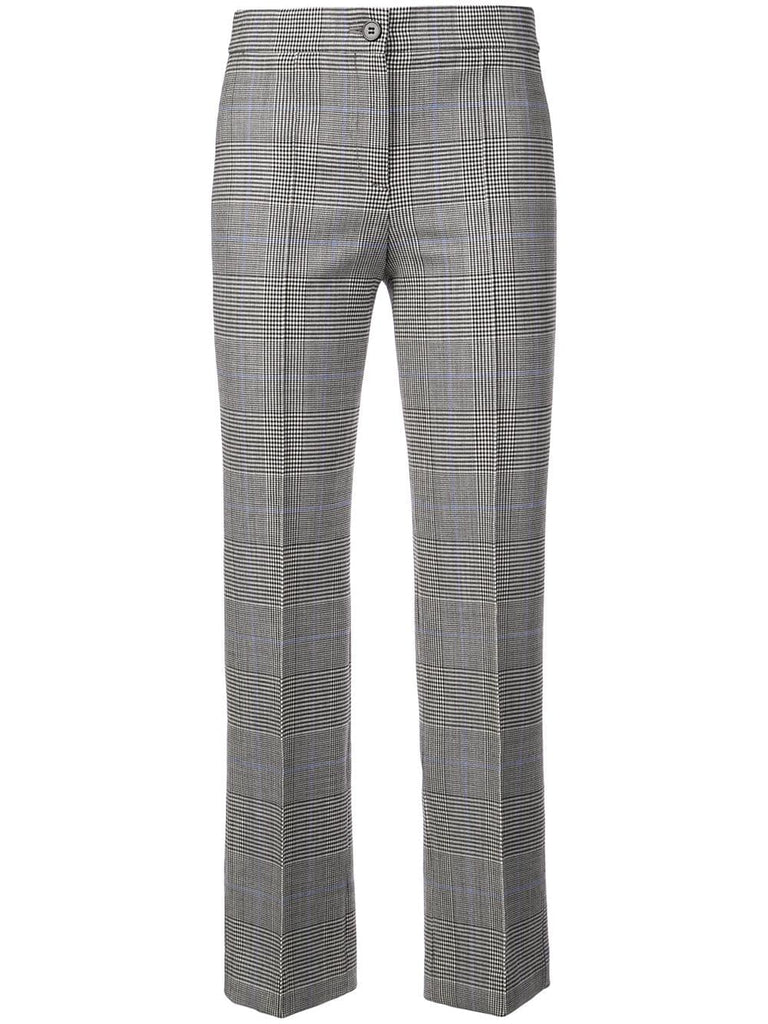 checked tailored trousers