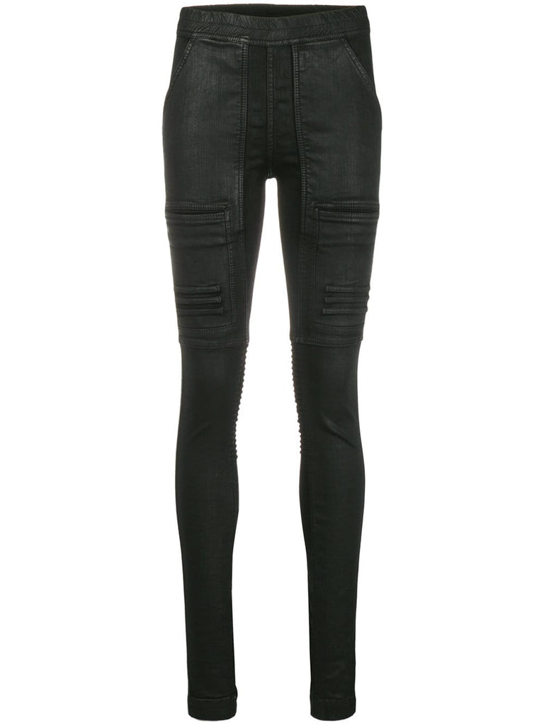 skinny biker trousers